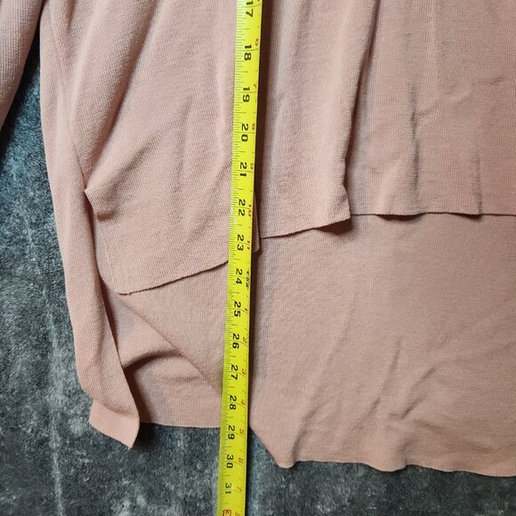 NEW $278 EILEEN FISHER Large Pink Blush Sweater Top High Low Tencel Soft Casual - Picture 8 of 8